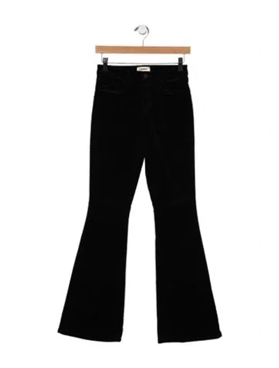 Pre-owned L'agence Mid-rise Wide Leg Jeans In Black