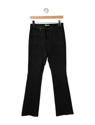 Pre-owned L'agence Mid-rise Wide Leg Jeans In Black