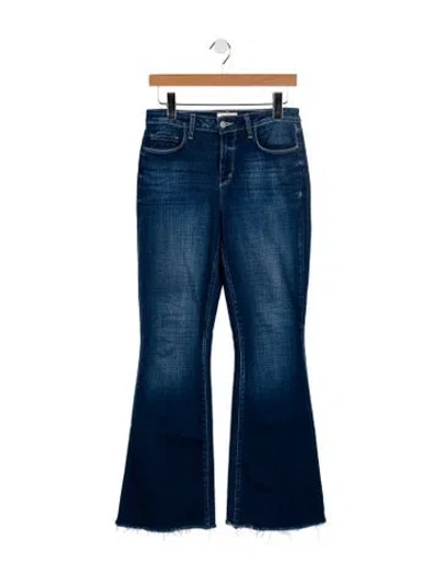 Pre-owned L'agence Mid-rise Wide Leg Jeans In Blue