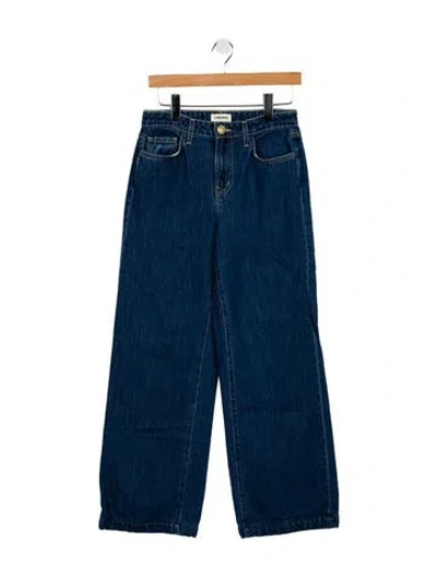 Pre-owned L'agence Mid-rise Wide Leg Jeans In Blue