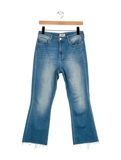 Pre-owned L'agence Mid-rise Wide Leg Jeans In Blue
