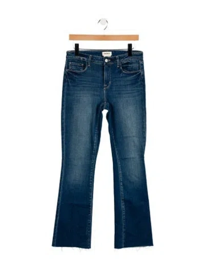 Pre-owned L'agence Mid-rise Wide Leg Jeans In Blue