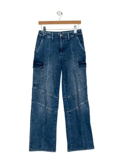 Pre-owned L'agence Mid-rise Wide Leg Jeans In Blue