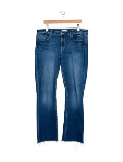 Pre-owned L'agence Mid-rise Wide Leg Jeans In Blue