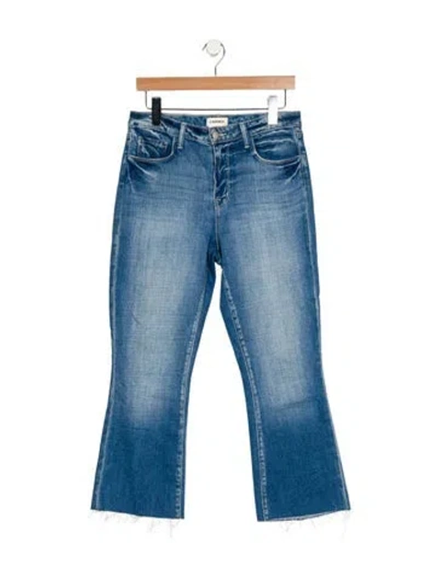 Pre-owned L'agence Mid-rise Wide Leg Jeans In Blue