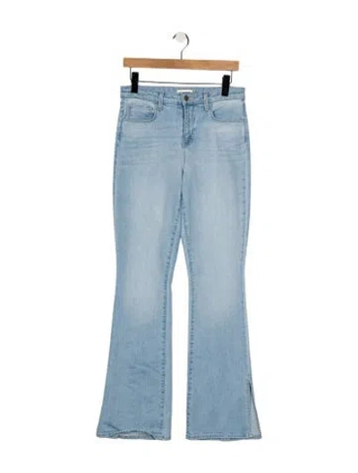 Pre-owned L'agence Mid-rise Wide Leg Jeans In Blue