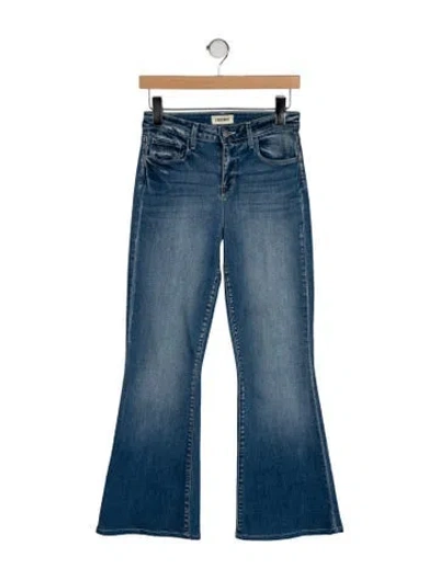 Pre-owned L'agence Mid-rise Wide Leg Jeans In Blue