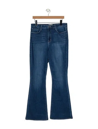 Pre-owned L'agence Mid-rise Wide Leg Jeans In Blue