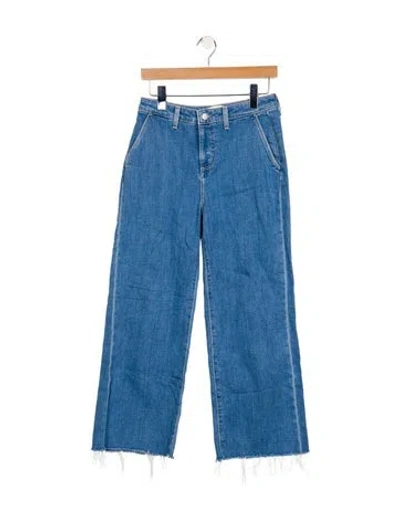 Pre-owned L'agence Mid-rise Wide Leg Jeans In Blue