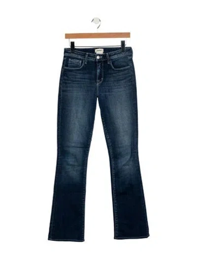 Pre-owned L'agence Mid-rise Wide Leg Jeans In Blue