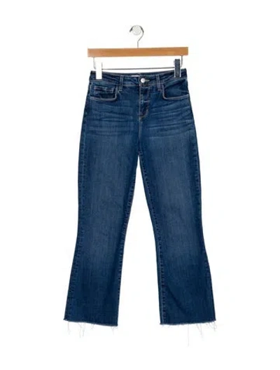 Pre-owned L'agence Mid-rise Wide Leg Jeans In Blue