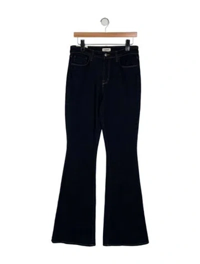Pre-owned L'agence Mid-rise Wide Leg Jeans In Blue