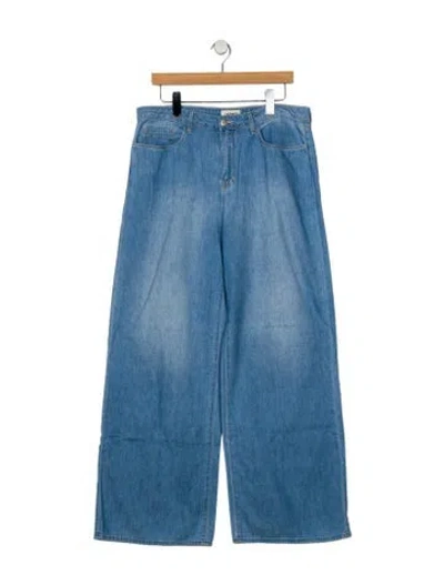 Pre-owned L'agence Mid-rise Wide Leg Jeans In Blue