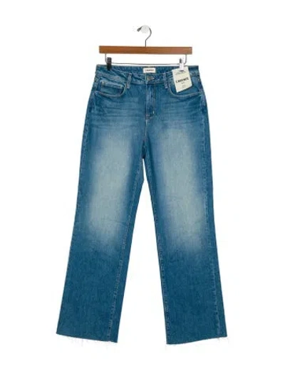 Pre-owned L'agence Mid-rise Wide Leg Jeans In Blue