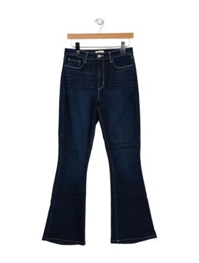 Pre-owned L'agence Mid-rise Wide Leg Jeans In Blue