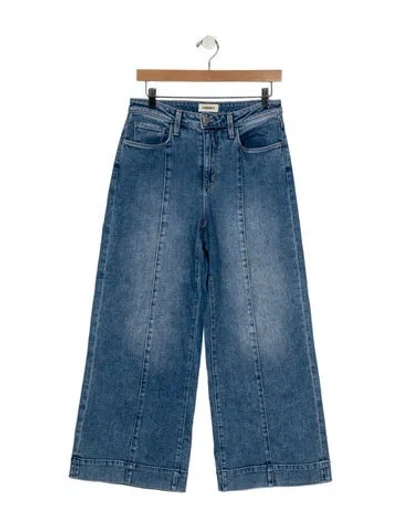 Pre-owned L'agence Mid-rise Wide Leg Jeans In Blue