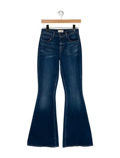 Pre-owned L'agence Mid-rise Wide Leg Jeans In Blue