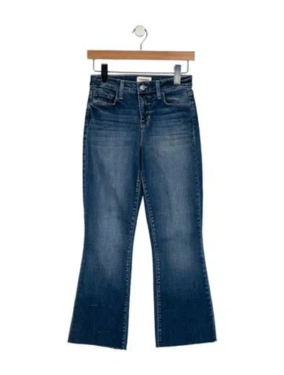 Pre-owned L'agence Mid-rise Wide Leg Jeans In Blue