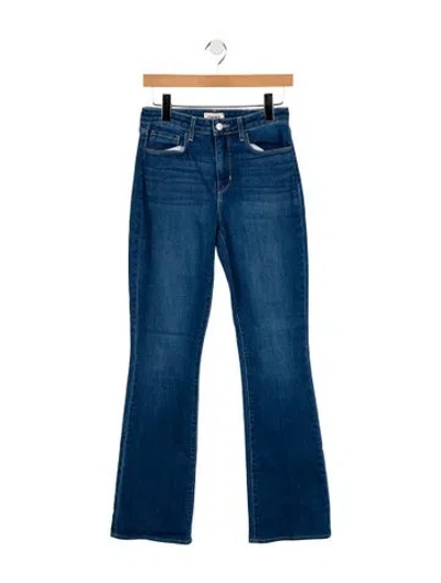 Pre-owned L'agence Mid-rise Wide Leg Jeans In Blue