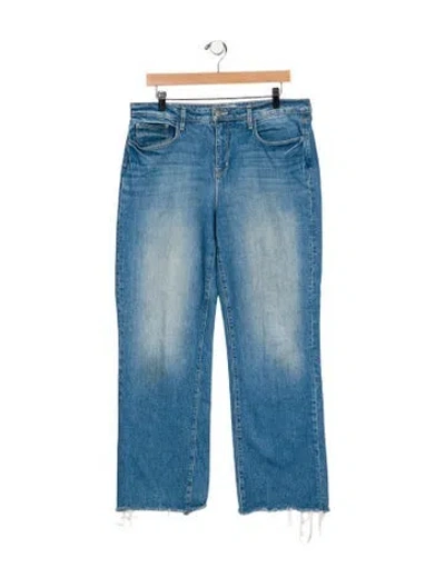 Pre-owned L'agence Mid-rise Wide Leg Jeans In Blue