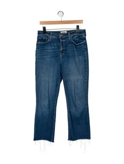 Pre-owned L'agence Mid-rise Wide Leg Jeans In Blue