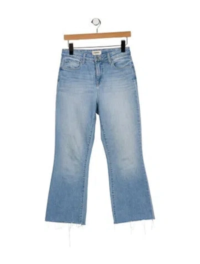 Pre-owned L'agence Mid-rise Wide Leg Jeans In Blue