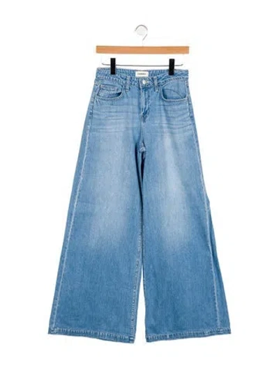 Pre-owned L'agence Mid-rise Wide Leg Jeans In Blue