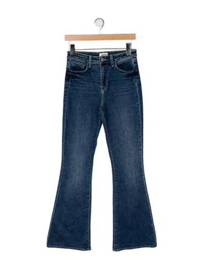 Pre-owned L'agence Mid-rise Wide Leg Jeans In Blue