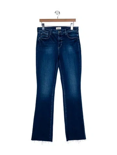Pre-owned L'agence Mid-rise Wide Leg Jeans In Blue
