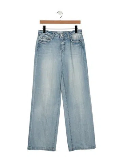 Pre-owned L'agence Mid-rise Wide Leg Jeans In Blue
