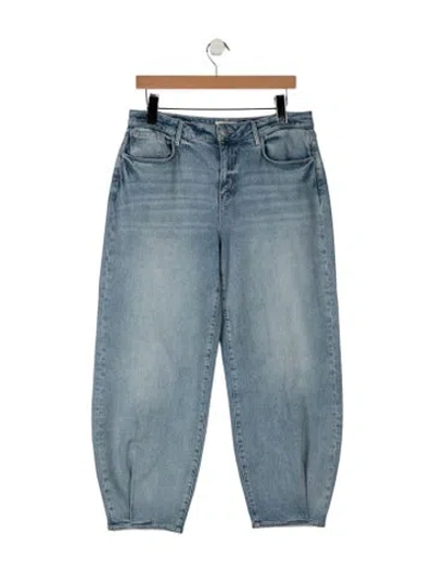 Pre-owned L'agence Mid-rise Wide Leg Jeans In Blue