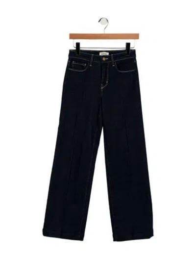 Pre-owned L'agence Mid-rise Wide Leg Jeans In Blue