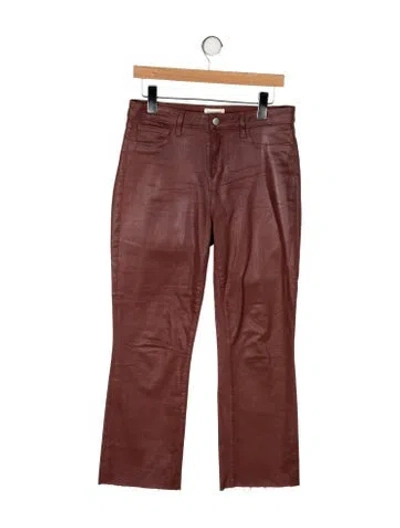 Pre-owned L'agence Mid-rise Wide Leg Jeans In Brown