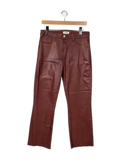 Pre-owned L'agence Mid-rise Wide Leg Jeans In Brown