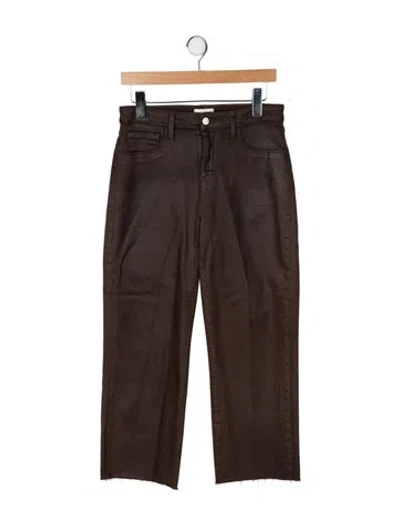 Pre-owned L'agence Mid-rise Wide Leg Jeans In Brown