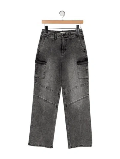 Pre-owned L'agence Mid-rise Wide Leg Jeans In Gray