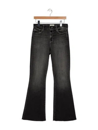 Pre-owned L'agence Mid-rise Wide Leg Jeans In Gray