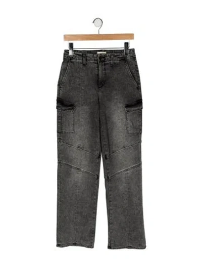 Pre-owned L'agence Mid-rise Wide Leg Jeans In Gray
