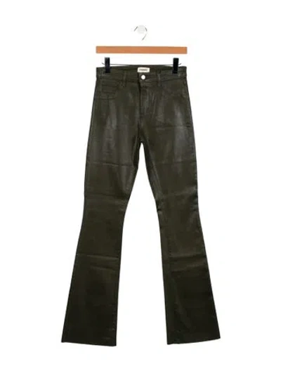 Pre-owned L'agence Mid-rise Wide Leg Jeans In Gray