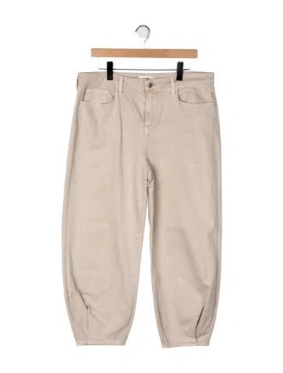 Pre-owned L'agence Mid-rise Wide Leg Jeans In Neutral