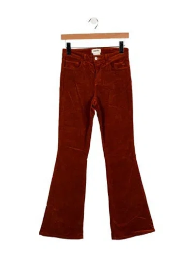 Pre-owned L'agence Mid-rise Wide Leg Jeans In Orange