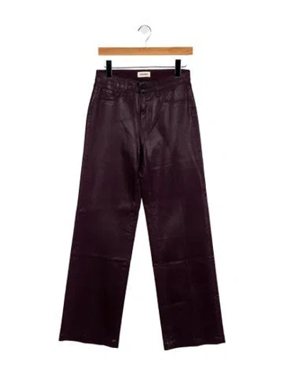 Pre-owned L'agence Mid-rise Wide Leg Jeans In Purple