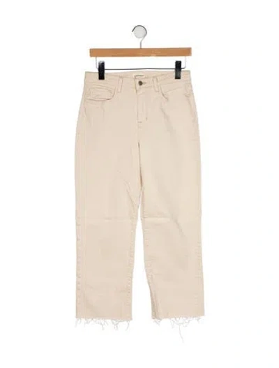 Pre-owned L'agence Mid-rise Wide Leg Jeans In Yellow