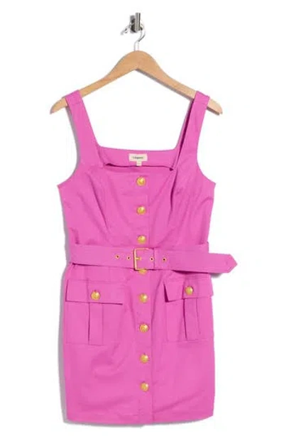 L'agence Midy Button Sleeveless Stretch Cotton Minidress