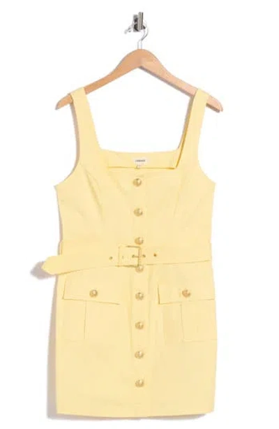L'agence Midy Button Sleeveless Stretch Cotton Minidress In Brown