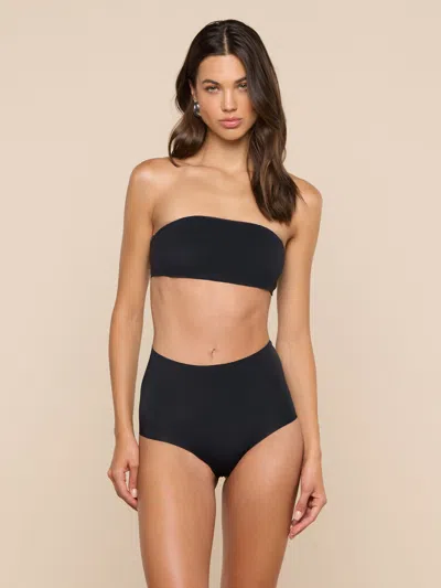 L'agence Mietta Knit Bandeau Top In Black