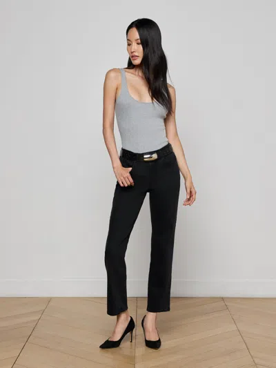 L'agence Milana Slouchy Stovepipe Jean In Black