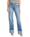 L'agence Miley Ultra High-rise Wide Leg Cuff Jean In Blue
