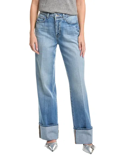L'agence Miley Ultra High-rise Wide Leg Cuff Jean In Blue