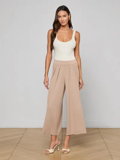 L'agence Milly Knit Pant In Brown
